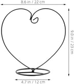 Zerodeko 5pcs Ornament Display Stand: Iron Hanging Rack Holder Heart Shape - Christmas Ornament Stand for Hanging Glass Globe Air Plant Terrarium Witch Ball Home Wedding Decor - Image 2