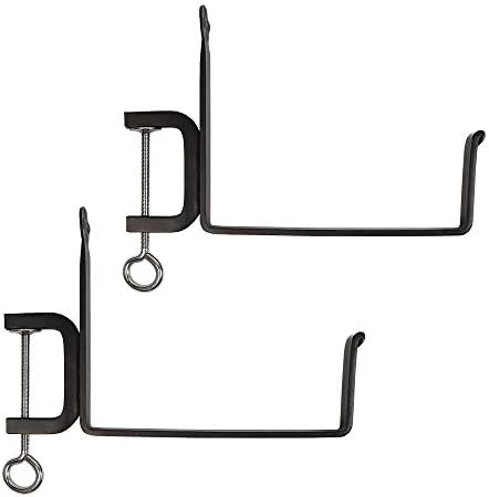 Achla Designs SFB-02C, 8 inch Railing clamp Window Flower Box Brackets, Black by ACHLADesignsHomeGarden