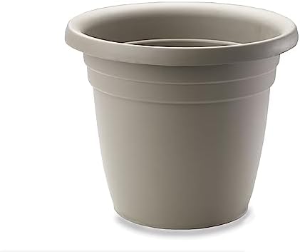 Crescent Too Indoor-Outdoor Emma Round Plastic Flowerpot 18 Inches Colored Planter (Capuccino) by CrescentGarden