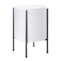 D'vine Dev Plastic Planter Pot with Metal Stand, White, 12 in, 55-D-A-3 by DvineDevPlanterPotsandStand