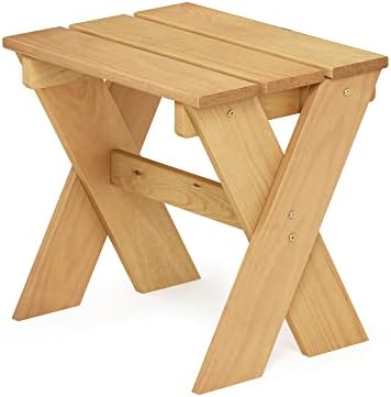 Furinno TIOMAN Compact Patio Table with X-Leg, Easy Assembly, Pine Wood - Image 5