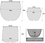 Craft flowerpots 18"+13"+9" Dia Round Concrete Planter Set of 3 Large Outdoor/Indoor Planter Pots Containers with Drainage Holes and Rubber Plug for Home Garden (White, Large) - Image 3