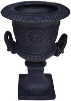 Roman Style Garden Urn Planter, 28 Inch, Black - Image 2