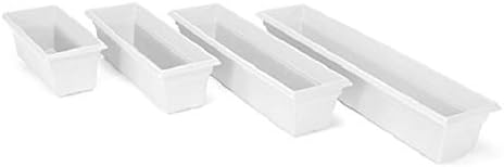 Root & Vessel 16362 Countryside Flower Box Planter, 36-Inch, White. - Image 5