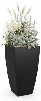 Mayne Kade 32in Self-Watering Modern Tall Square Planter, Black by Mayne