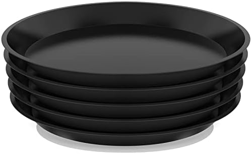 Plant Saucer 16 Inch, 5 Pack Heavy Duty Plant Tray for Pots, Plastic Pot Saucers for Plants, Large Drip Trays for Potted Plants, Round Water Tray for Indoors by FUOAUYK