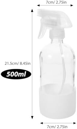YARNOW Ml Glass Spray Bottle White with Silicone Sleeve, 2pcs Reusable - Image 2