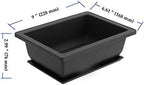 20 PCS 9 Inch Bonsai Training Pots, Rectangular Bonsai Plants Growing Pot with 20 Humidity Trays and Drainage Built-in Mesh for Garden, Yard, Office, Porch, Balcony, Home Decoration - Image 2
