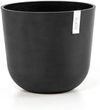 Ecopots Oslo Round Flower Planter, Dark Grey, 14" by ECOPOTS