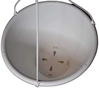 10" White Plastic Hanging Basket with Saucer for Indoor/Outdoor Use by Koba (25) - Image 4