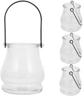 DOITOOL Hanging Glass Candle Holder with Handle 4-Pack Votive Candle Stands for Indoor Outdoor Home Decor Hydroponic Planters Tea Light Holders for Weddings Parties by DOITOOL