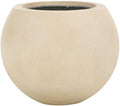 SAFAVIEH Outdoor Kenslia Concrete Planter Pot, 15.7" Beige PAT1518B by Unknown