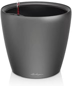Lechuza Classico LS 43 Charcoal Metallic, Self-Watering Round Planter, D16.9 H15.7 in by LECHUZA