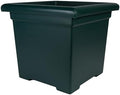 The HC Companies Accent Square Plant Pot w/Drainage - Classic Planters for Outdoor Plants & Indoor Plants - Lightweight & UV-Resistant Square Planter Box (15.5”, Evergreen, Pack of 1) by TheHCCompanies