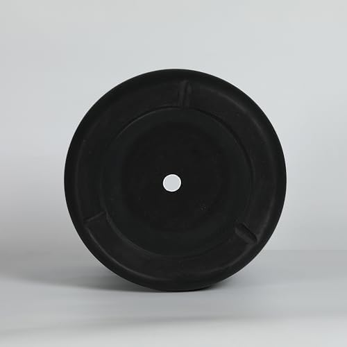13" Round Concrete Planter Set, 13 and 16 Inch, Black - Image 3
