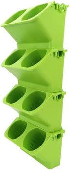 SUNGOOYUE Vertical Garden Planter, PP Hanging Planter with Deeper Pockets, 22.4 X 9.4 Inch Living Wall for Flowers Vegetables Strawberries on Balcony Fence Garden Nursery (Light Green) by SUNGOOYUE