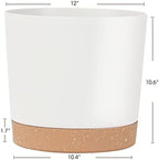Plant Pots for Indoor Plants, 2 Pack 12 Inch Pots for Plants (12” White) - Image 3