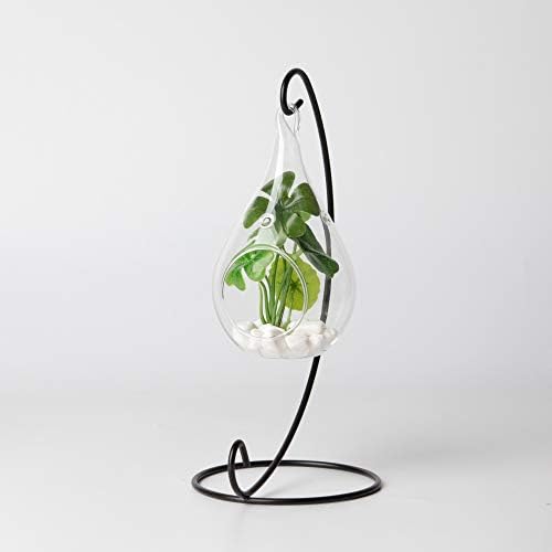 WGV Glass Hanging Plant Terrarium Bulk, Width 3", Height 5.5", Teardrop DIY Air Succulent Planter Clear Tea Light Votive Candle Holder, Wedding Event Office Home Outdoor Decor, 6 Pieces - Image 6