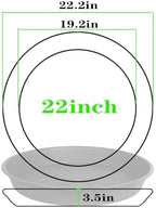OVZILKI 3 Pack of Plant Saucer 20 22 inch, 3.6" Depth, Large Heavy Duty Plastic Saucers 21" Round, Plant Drip Trays for Indoors Outdoor, Plant Water Tray for Planters 19-23" (22", Black) - Image 2