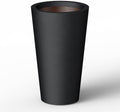Kante Black Concrete Planter 19.7" Tall All-Weather Round Large Pot by Unknown