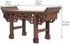 POPETPOP Wooden Display Stand Vase Base Rectangular Flowerpot Stand for Buddha Statue Home Decor Accent 9.05 X 4.84 X 3.54 in Wooden Pedestal for Shelf Table Office - Image 4