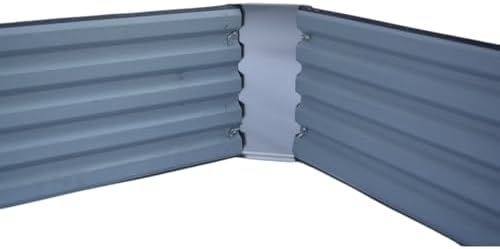 47" Lx47 Wx10 H Galvanized Raised Garden Bed 3.9x3.9x0.8ft Metal Planter Box Dark Grey Large Metal Oval Patio Kit Planting Bed Suitable for Outdoor Backyard Plant Flower Vegetable Fruit - Image 7