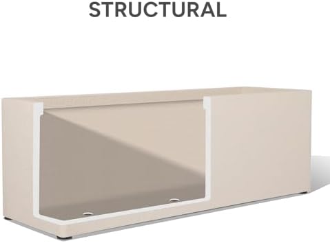 42" Large Rectangular Outdoor Planter, Off-White, Modern Plant Boxes - Image 4