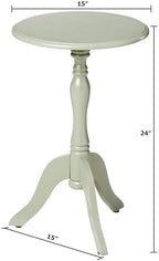 Decor Therapy Simplify Pedestal Accent Table, Olive Branch - Image 3