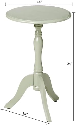Decor Therapy Simplify Pedestal Accent Table, Olive Branch - Image 3