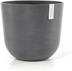 Ecopots Oslo Round Flower Planter, Grey, 17.75" by ECOPOTS