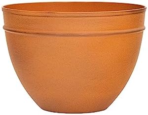 Achla Designs Small Planting Pot, Burnt Sienna by ACHLADesignsHomeGarden