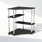 Furinno Turn-N-Tube Storage Shelves, 4-Tier Corner Shelf, Toolless Assembly Display Rack, Corner Bookshelf for Small Space, for Organization and Storage, Living Room, Home Office, Americano - Image 3