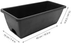 Happyyami Rectangular Plastic Flower Pots 6pcs with Saucers for Plants - Image 2