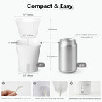 10 Pack 4" Self Watering Small White Plant Pots for Indoor Plants, Clear Inner Cup, Water Level Indicator, Drainage Holes & Wick, for Cuttings, Seedlings, Herb, African Violet, Hoya, Begonia - Image 3