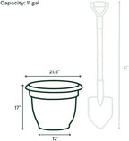 Bloem Ariana 20" Plastic Self-Watering Planter, Terra Cotta, 2-Pack - Image 3