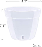 Gardenera 9.2" ASTI Self Watering Planter (Set of 3) in Green/Black - Modern Flower Pot with Water Level Indicator for All House Plants, Flowers, Herbs, Succulents and Hanging Plants - Image 2