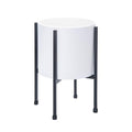 D'vine Dev Plastic Planter Pot with Metal Stand, White, 8 in, 55-D-A-1 by DvineDevPlanterPotsandStand