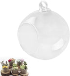 Borosilicate Hanging Glass Ball Vase with Flat Base 6 Pcs 100mm High - Image 4