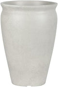 14 Inch Hawthorn Planter, Modern Gypsum Plant Pot with Drainage Hole, Indoor Outdoor Flower Planter for Patio, Garden, Balcony, Home Décor by Unknown