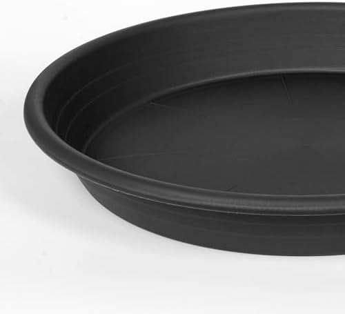 2 Pack of 25 26 inch Extra Large Plant Saucer, Extra Deep 4.2" Tray for Flower Pot, Heavy Sturdy Plant Drainage Tray for Indoors, Bird Bath Bowls, Plant Plate Water Catcher for Pots (26", Black) - Image 5
