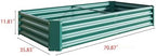 HRVEOCEI 4×2×1ft Metal Raised Garden Beds Outdoor, Bottomless Above Ground Raised Garden Beds, Galvanized Gardening Bed for Vegetables Flower Herbs (Green, 6x3x1ft) - Image 2