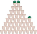 vensovo 48 Pcs 2" Tiny Terracotta Pots with Drainage,Pink Clay Pot by vensovo