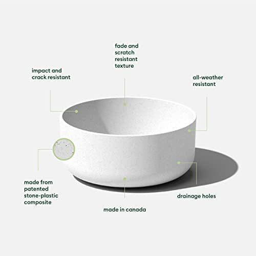 Veradek Mason Series Kona Bowl Planter - Outdoor Tabletop Planter - Image 2