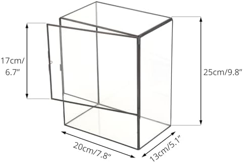 NCYP Close Glass Terrarium with Door - 7.8 x 5.1 x 9.8 Inches Landscape Clear Glass Planter for Small Tropical Plants, Moss Wall - Indoor Tabletop Centerpiece, Garden Decor (Terrarium Only) - Image 5
