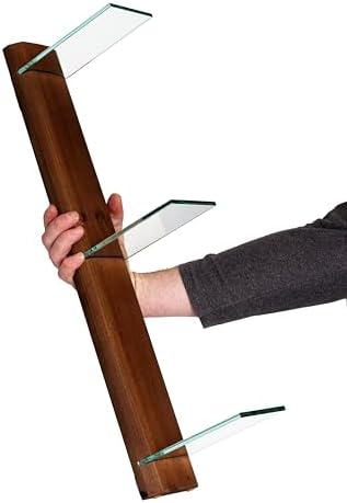 Daniel's Plants 3 Tiered Window Sill Plant Shelf (Real Wood & Glass) | Renter Friendly Window Shelves | Removable Indoor Plant Stand with Hook-and-Loop | Easy Setup | Solid Wood (Prairie Sand) - Image 3
