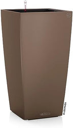 Lechuza CUBICO Color 30 Nutmeg, Self-Watering Tall Planter, H22 L11.8 W11.8 in by LECHUZA