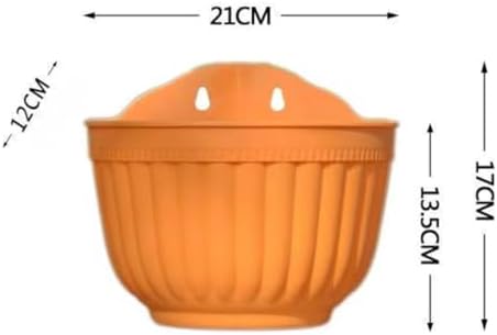 4 Pcs Hanging Planters Flower Pot, Colorful Resin Wall Plant Basket Flower Hanger, Indoor Outdoor Detachable Hook Bucket Plants Holder for Garden Balcony Fence Window Trellis Mounted (White) - Image 3