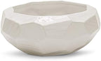 WGV Geometric Ceramic Vase, 7.7"x3.4"H, 9.25"x3.75"H, White Bowl Pot, Planter for Wedding Event Office Home Decor, Art Design, Set of 2 Vases - Image 2