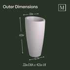 Mayne Modesto 42in Tall Round Modern Planter, Black - Image 3