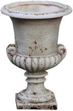 VISIBLE Vintage European Garden Urn Planter, Cement and Fiber Flower Pot, 19.7 Inche Tall, Make Rust Finished, Delivered from Local Warehouse (Antiqued, Medium) by VISIBLE